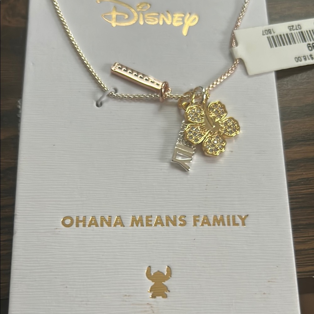 Disney Gold and Silver Ohana Necklace
